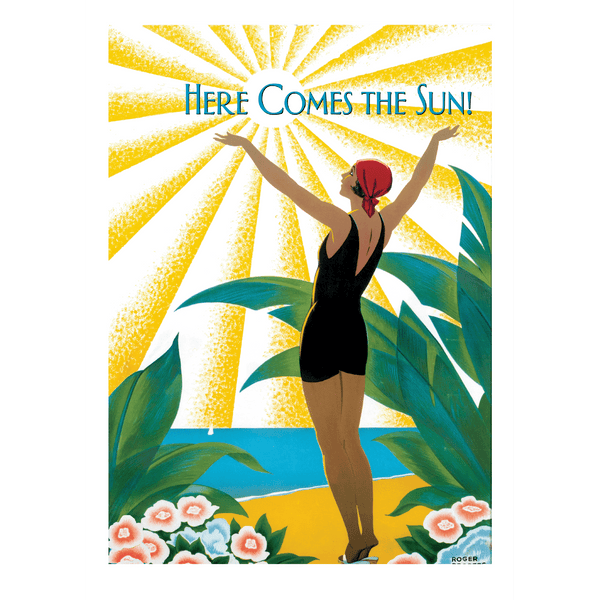 Lady Reaching for the Sun - Greeting Card