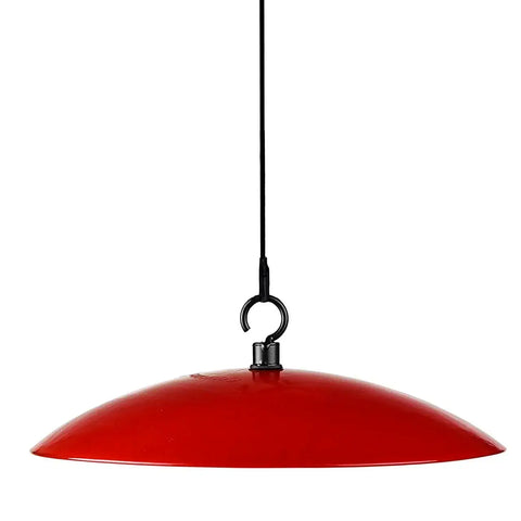 Mosaic Birds Petite Glass Baffle Dome - Ruby Red