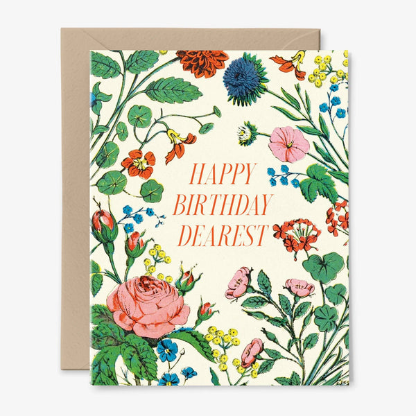 Happy Birthday Dearest Floral Birthday Card