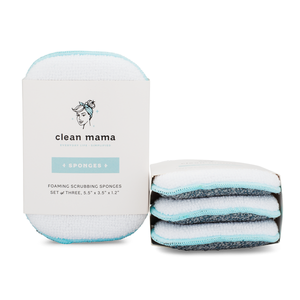 Clean Mama Foaming Scrubbing Sponges - Set of 3