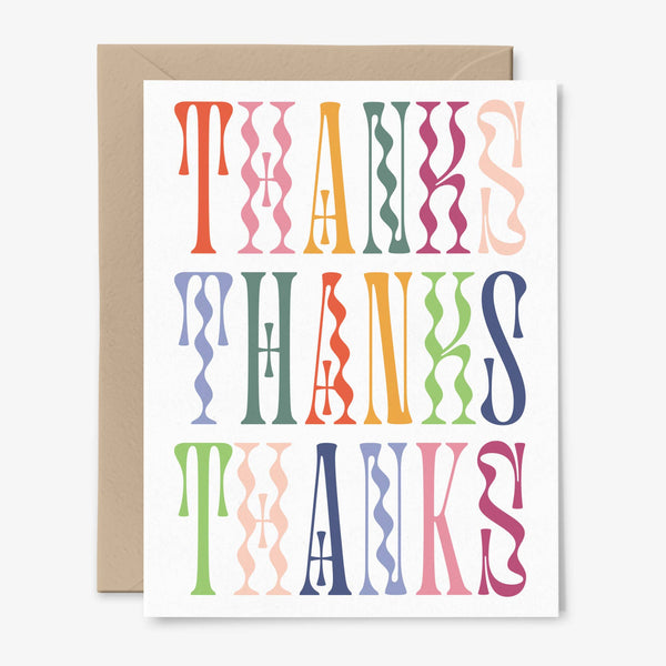 Typographic Thank You Card
