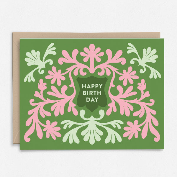 Bold Green Happy Birthday Card
