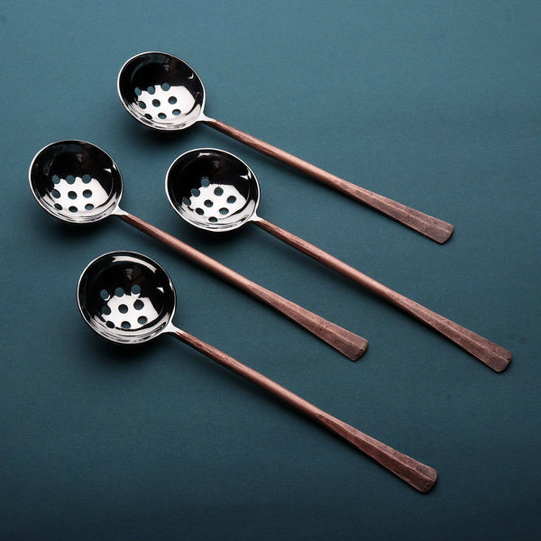 Ridge Design Olive Spoons - 4 Piece Set