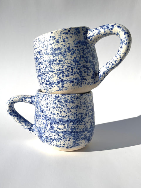 Blue Splatterware Confetti Mug