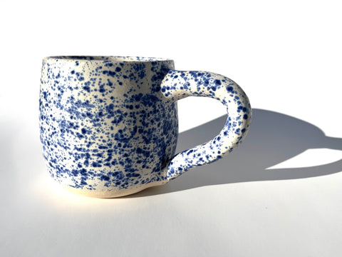 Blue Splatterware Confetti Mug