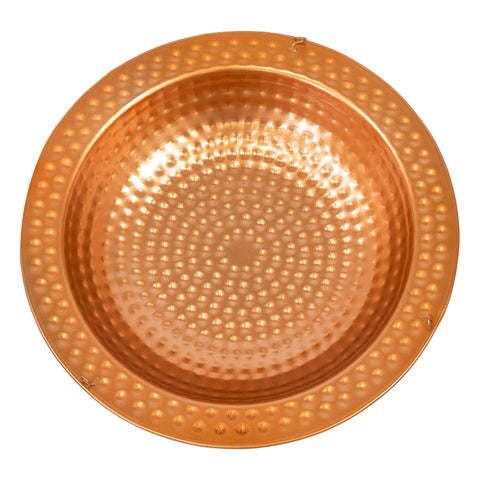 Iron Hanging Bird Bath or Bird Feeder with Copper Finish