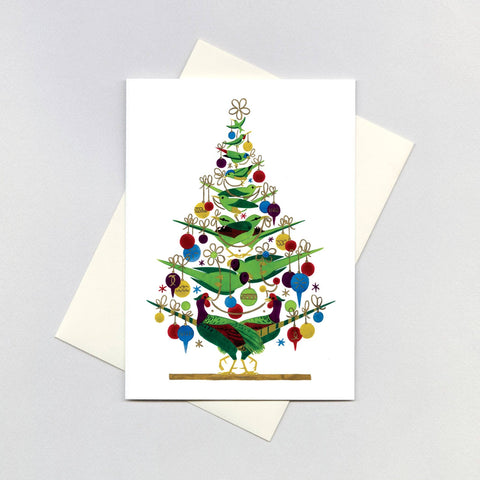 Bird Christmas Tree - Christmas Card