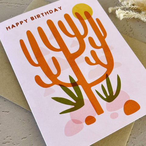 Cactus Grande Birthday Card