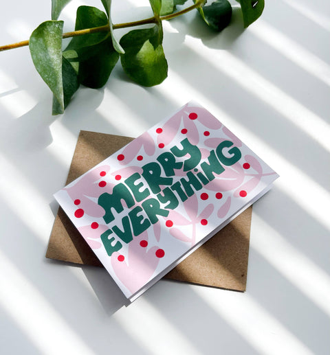 Merry Everything Christmas Holiday Mini Card