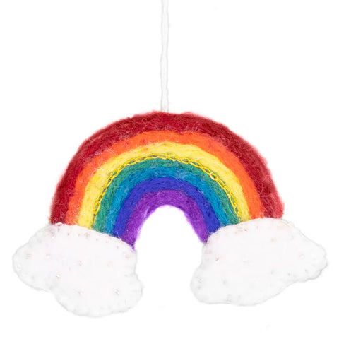 Bright Rainbow Felt Ornament