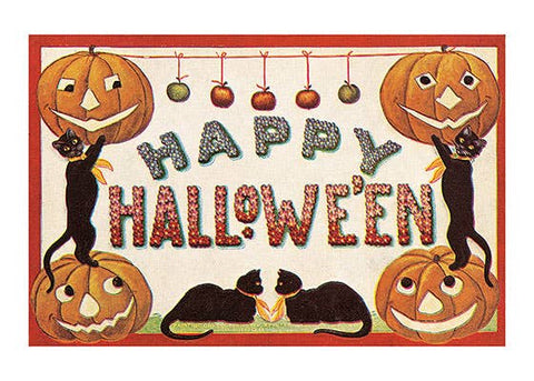 Happy Halloween Black Cat - Halloween Card