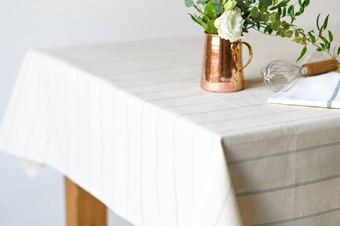 Simple English Striple Tablecloth