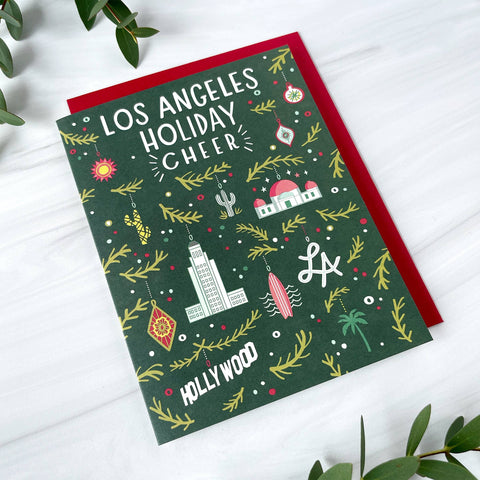 Los Angeles Holiday Cheer Ornament Card