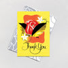 Thank You with a Red Rose - Thank You Card