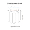 Fluted cylinder planter