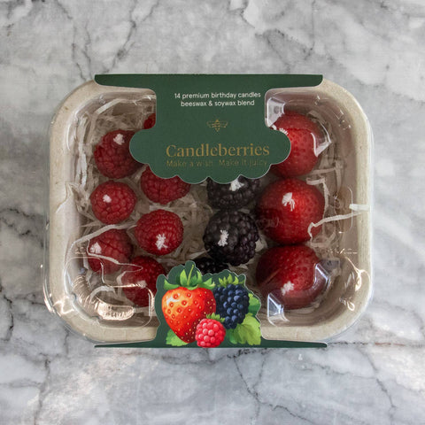 Candleberries – Berry-Shaped Birthday Candles (Set of 14)
