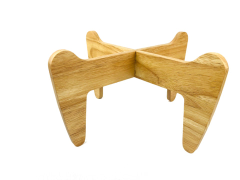 8" Boomerang Wood Plant Stand
