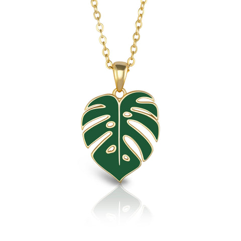 Monstera Leaf Necklace