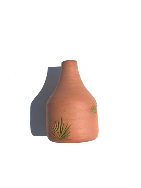 Carved Yucca Terracotta Bud Vase