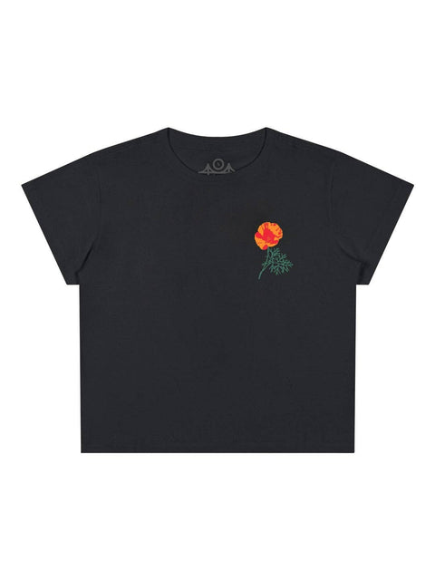 Poppy Flower Women's Crop Tee