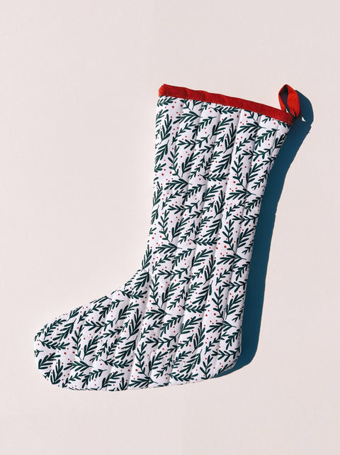 Winter Botanic Christmas Stocking