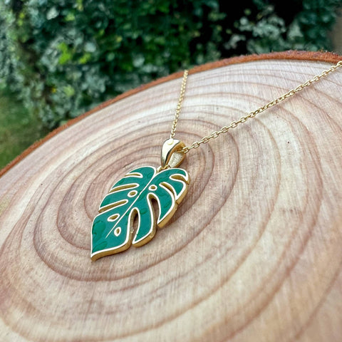 Monstera Leaf Necklace