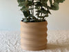 Solah Zig-Zag Lightweight Planter Pot with Drip Tray