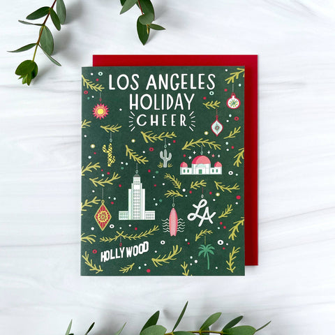 Los Angeles Holiday Cheer Ornament Card