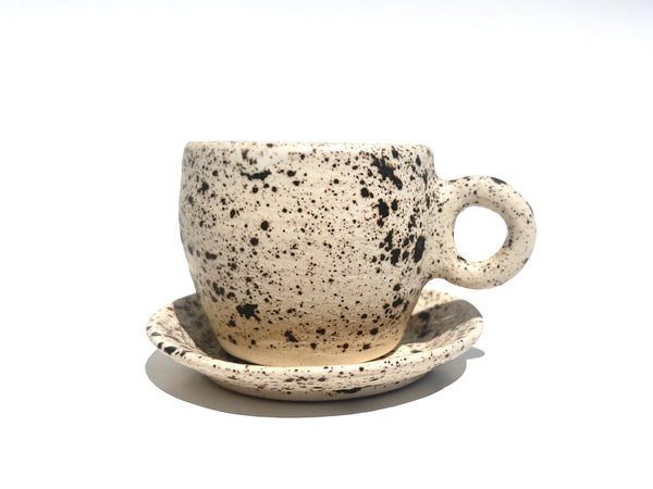 Dalmatian Jasper Speckled Espresso Cup Set