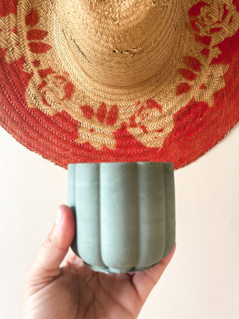 Mini Scalloped Cement Planter