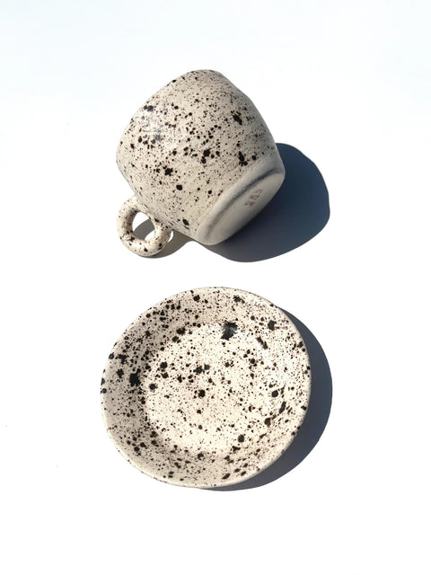 Dalmatian Jasper Speckled Espresso Cup Set