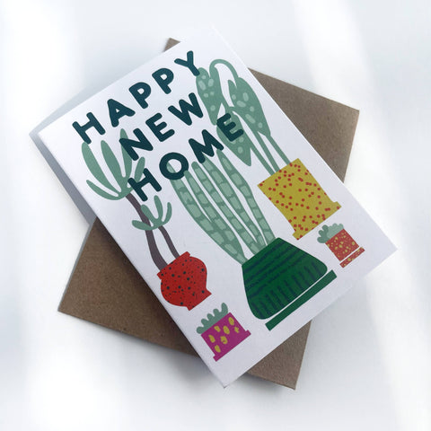 Happy New Home Plants Mini Card