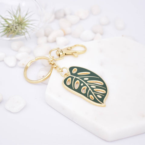 Monstera Adansonii 'Swiss Cheese' Keychain