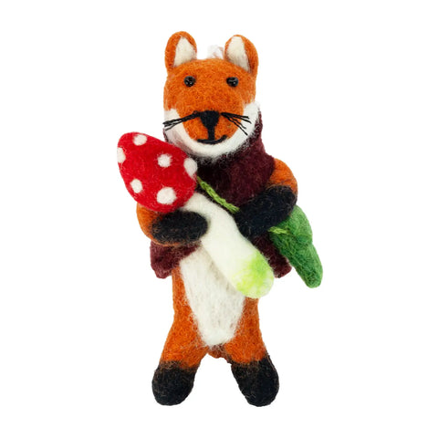 Foraging Fox Felt Ornament