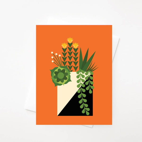 Orange Succulent Card