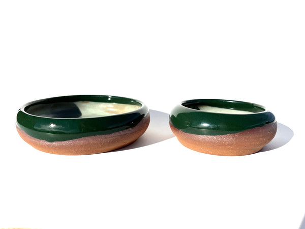 Malachite and Sage Small Ceramic Nesting Bowls