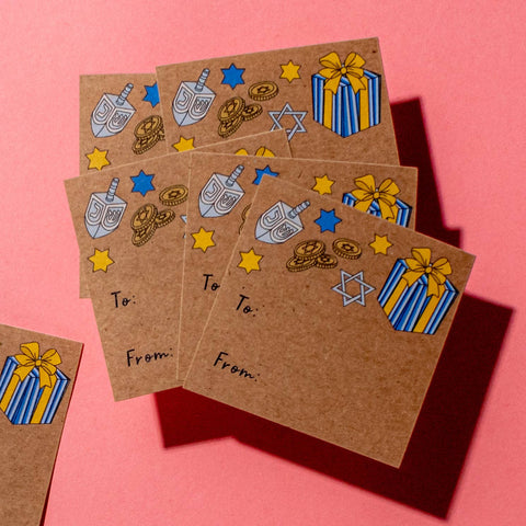 Hanukkah Icons Sticker Tags