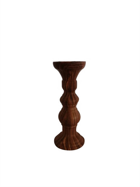 Cocobolo Ceramic Faux Grain Candleholder