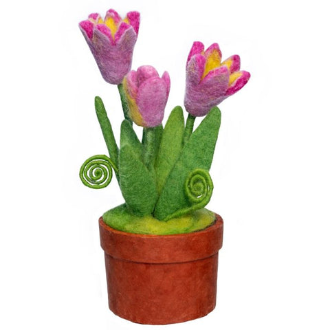 Tulip Felt Potted Plant