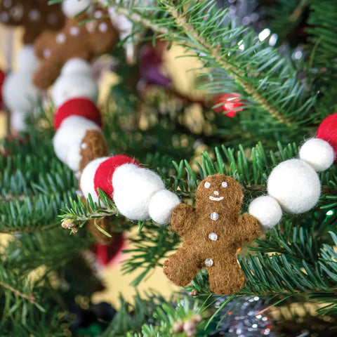 Gingerbread Man Felt Garland