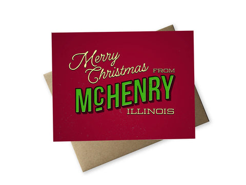 Merry Christmas From Greeting Card Set, Set of 8