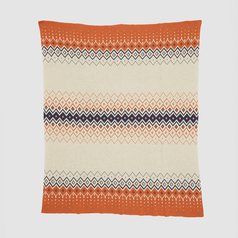 Vintage Icelandic Holiday Throw Blanket