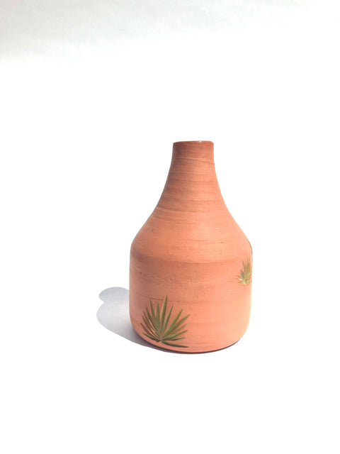 Carved Yucca Terracotta Bud Vase