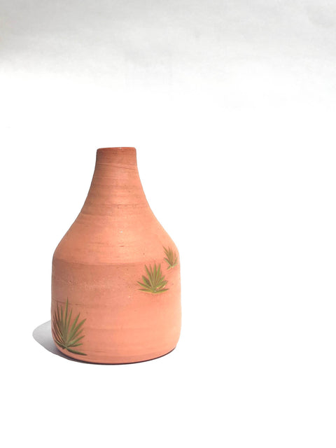 Carved Yucca Terracotta Bud Vase