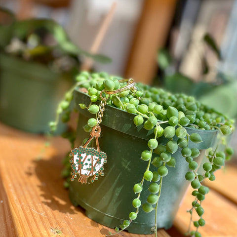 String of Pearls Enamel Keychain