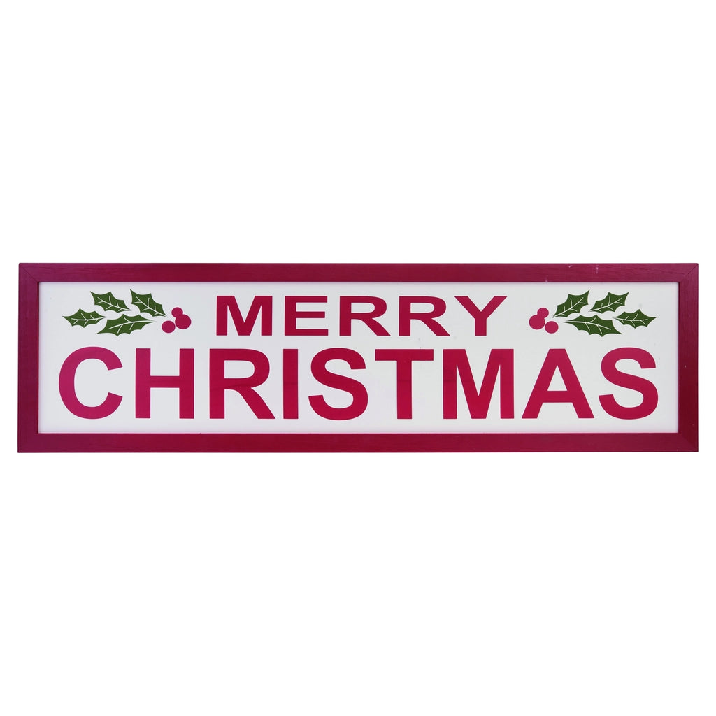 43" Wood White Christmas Merry Sign