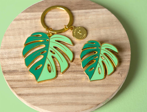 Monstera 'Deliciosa' Plant Lover Keychain