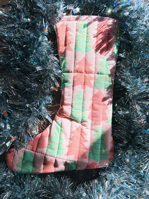 Glitter Trees Christmas Stocking