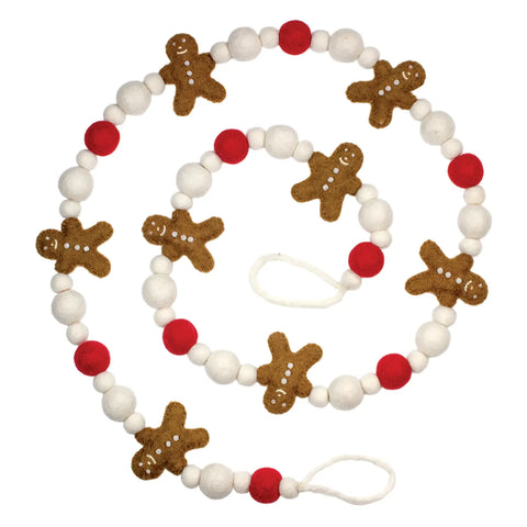 Gingerbread Man Felt Garland