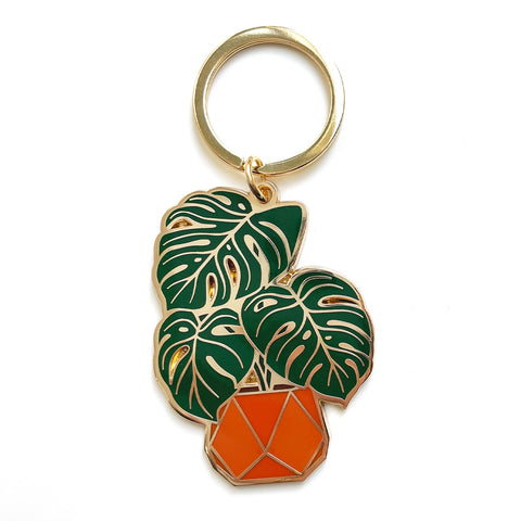 Monstera Plant Keychain